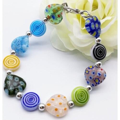 3 PCS color paint glass bracelet DIY handmade murano glass bracelet