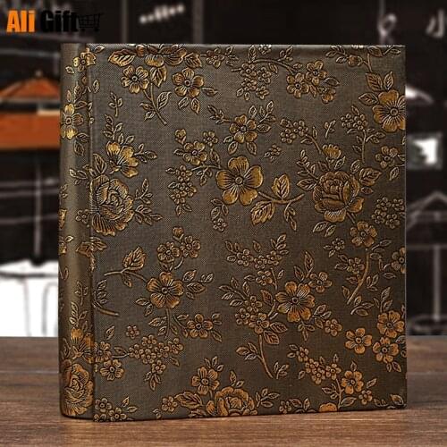6 Inch Photo Album Leather Floral Storage Box 100 Sheets Insert Page Album Lovers Children Book Memory Wedding DIY Gifts Foto
