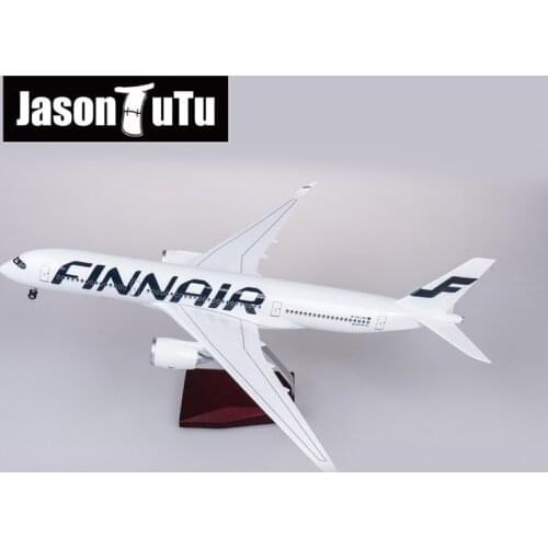JASON TUTU 47cm Finnair Airbus A350 Airplane Model Aircraft 1/160 Scale Diecast Resin Light and Wheel Plane Gift Collecti
