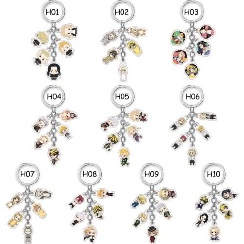 Cosplay Tokyo Revengers Acrylic Keychain Anime Character Manjiro Ken Takemichi Hinata Atsushi Chibi Pendant Keyring Jewelry Gift