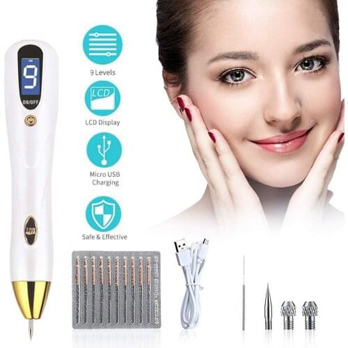 Laser Mole Tattoo Freckle Removal Pen Skin Care LCD Dark Spot Wart Corns Remover Salon Sweep Spot Mole Remaval Beauty Instrument