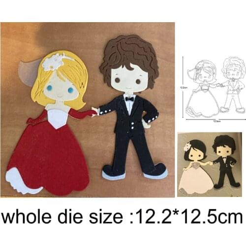 Metal cutting dies cut die Christmas Doll Wedding Little Girl Boy Scrapbooking craft paper knife mould blade punch stencils dies