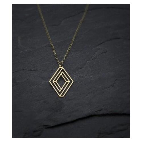Fashion Escher Necklace Geometric Necklace Women Pendant Jewelry Math Teacher Gift Gold Color Custom Necklace