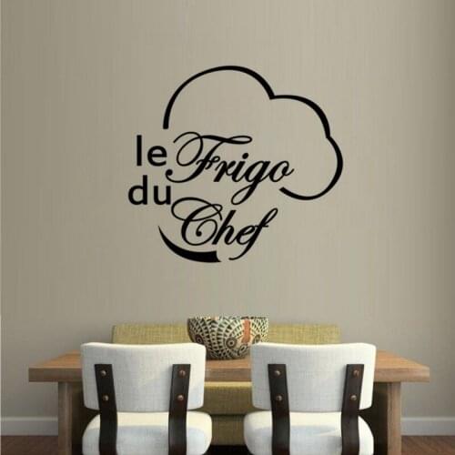KUCADA le frigo du chef wall sticker for home decoration kitchen decor mural srt decal black WP1118