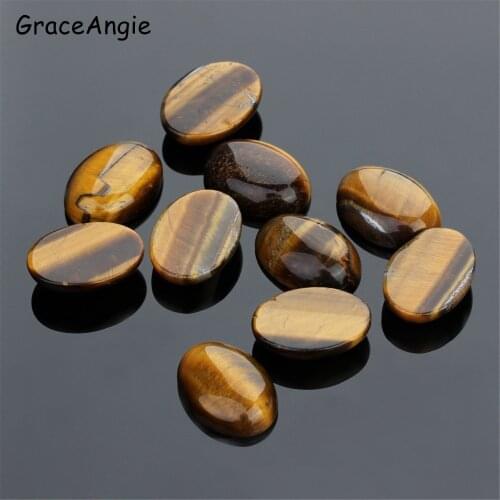 10pcs/bag Oval Yellow tiger eye cabochon Flatback patch Natural Yellow Tiger Eye Gem Stone Oval Cabochon CAB Flatback DIY Craft