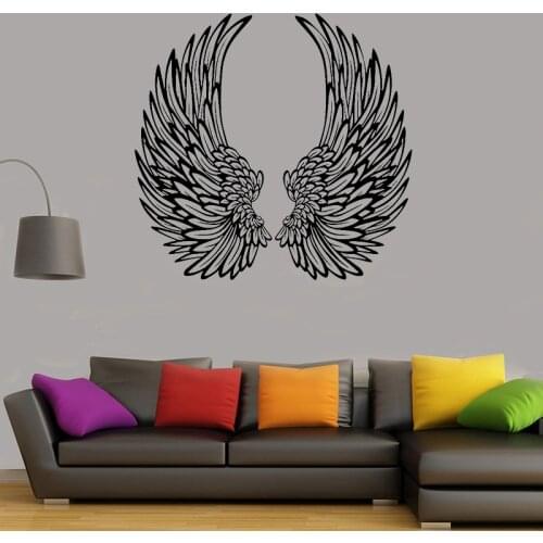 Angels Wing Wall Sticker home decoration accessories Living Room bedroom vinyl Wall Decal Interior Decor Removable Mural G764