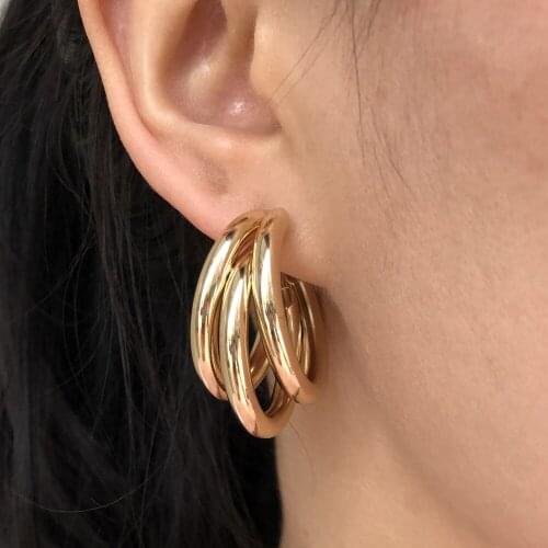 2020 New Simple Dressing-Up Earrings Gold/Rhodium Plating Trendy Unique Party Jewelry Earrings Daily Earring for Women 2020