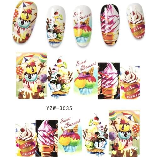 New animal and plant nail stickers ink skull nail stickers art decorations nail slider flower DIY decorative stickers