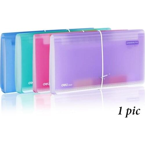 Deli 5560 Organ Bag / Multi-layer Document Bag / Data Storage Bag /Bill Holder / Multi-function Document / Frosted Shell