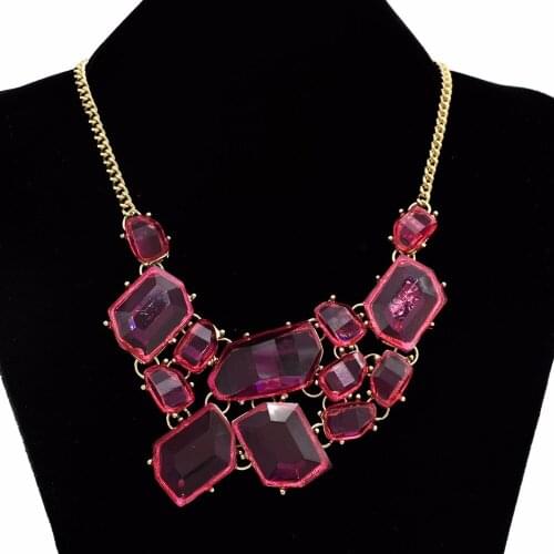 Necklaces & Pendants Fashion Maxi Statement Vintage Necklace Women Jewelry Collier Femme Resin Beads Choker Collar Bijoux