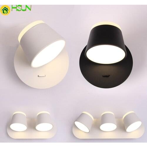 Bedside lamp Nordic wall Bedroom lamp Modern living room Walkway Staircase Simple pure wood wrought iron wall lamp LED lamp