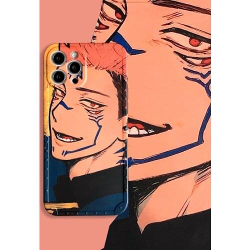 Agrotera Shockproof TPU Case Cover for iPhone 7 8 Plus X XS XR 11 Pro Max SE 2020 12 Jujutsu Kaisen Ryomen Sukuna Yuji Itadori