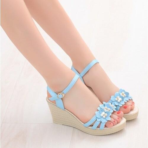 New Summer Womens Sandals Peep-Toe Shoes Woman High-Heeled Platfroms Casual Wedges For Women High Heels