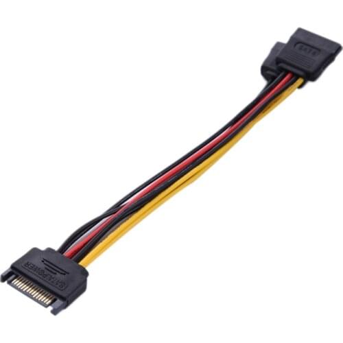 SATA 15Pin Power SATA Male to Female SATA Y-Splitter copper Wire Cable easy to pull and plug Interface with standard design