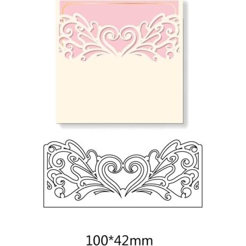 Heart and Rose Metal Cutting Dies Stencil Pattern DIY Scrapbooking Die Cuts Album Paper Cards Embossing Crafts