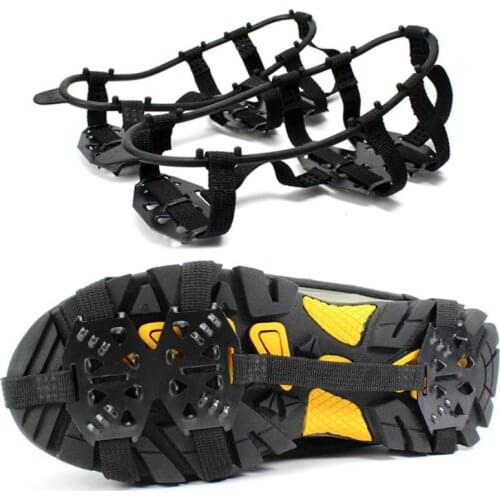 24 Teeth Ice Snow Shoe Spiked Grips Cleats Crampons Winter Climbing Camping Anti Slip Shoes Cover Winter Climbing Snow Spikes Gr