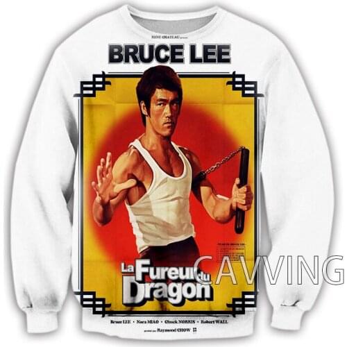 CAVVING 3D Printed Bruce Lee Crewneck Sweatshirts Harajuku Styles Tops Long Sleeve Sweatshirts for Men/women