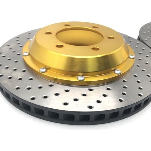 Mazda M6 car front wheel brake accessories high performance aluminum center cap with drum and modified brake disc 355x28 rotor