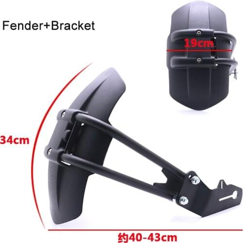 Universal Motorcycle Scooter Refit Rear Mudguard Extender Fender with Bracket Motorbike Motor Vintage Black Splash Extension Pad