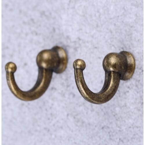 2Pcs Vintage Hooks Wall Hanger For For Hanging Towel, Clothes, Hat, Bag Bathroom Kitchen Hanger Furniture Hardware W/Screws