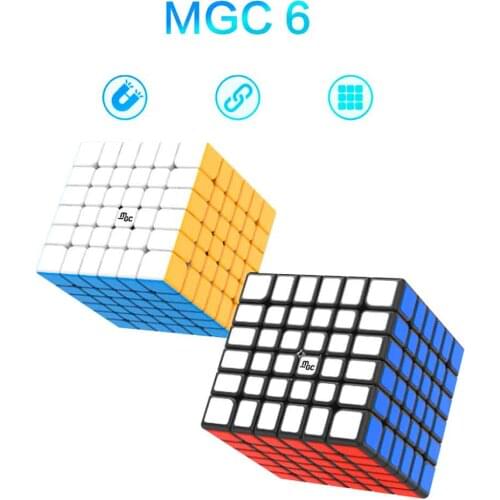 YongJun MGC 6x6 Magnetic Cube YJ 6x6x6 Speed Cube YuShi M RuiShi YuShi Stickers sticker Magic Cube Puzzle baby kids toys
