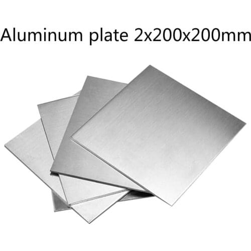 1pcs2mm * 200mm * 200mmDIY hardware aluminum plate aluminum alloy polished plate DIY material