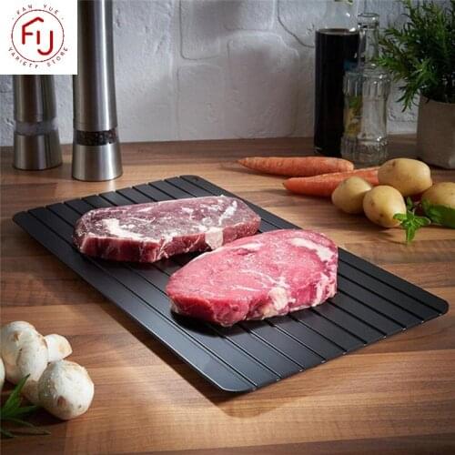 1pcs Fast Defrost Tray Fast Thaw Frozen Food Meat Fruit Quick Defrosting Plate Board Defrost Tray Thaw Master Kitchen Gadgets