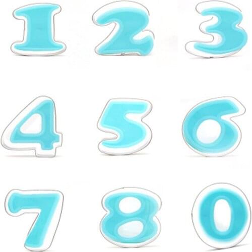 1pc Kids Cookie Cutter Number 0-9 Shape Stainless Steel Mold Cake Decorating Tools Cookie Cutter Mould Cake Baking Molds Tools