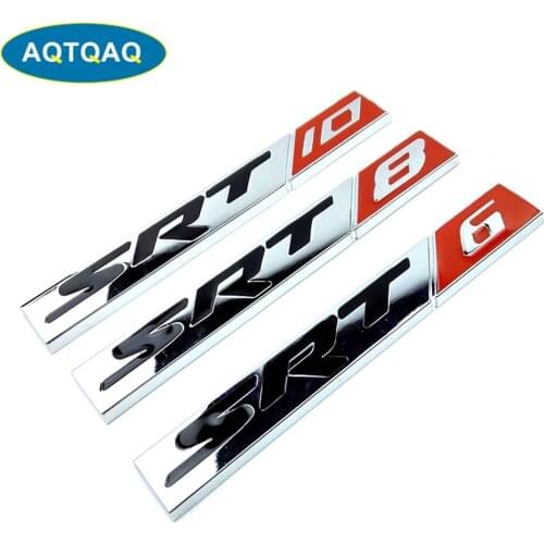 1Pcs Personalized 3D Car Stickers Metal SRT6/8/10 Car Stickers Badge Decoration Stickers Universal For Jeep Dodge