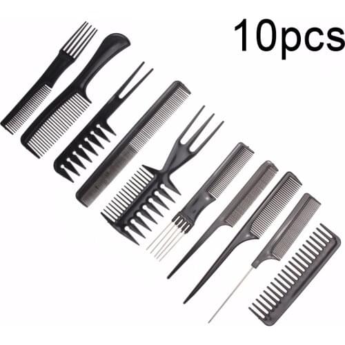 10pcs 1pcs Professional Hair Brush Comb Salon Barber Anti-static Hair Combs Hairbrush Hairdressing Combs Hair Care Styling Tools