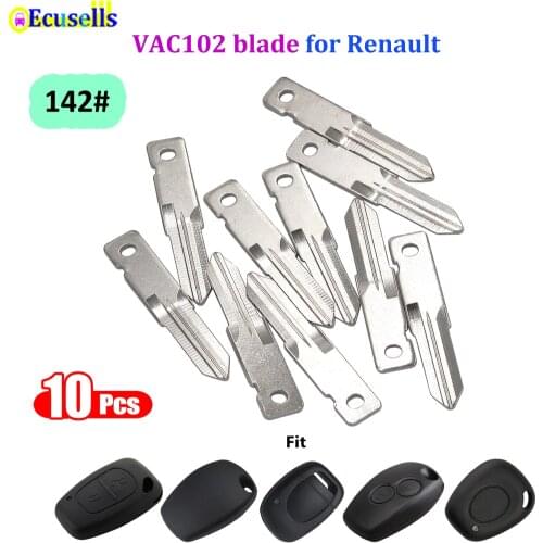 10PCS/LOT universal key blade VAC102 uncut blade NO. 142 for Renault Kadjar Captur Megane 3 Symbol For Dacia blade 142