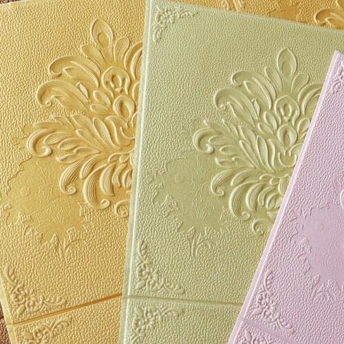 5pcs 70*70cm 3D Wall Sticker waterproof Self-Adhesive Wallpaper Panels TV background Panel Home Foam living Room Decoration