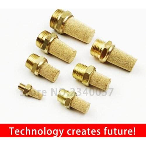 5Pcs Pneumatic Exhaust Muffler Brass Silencer Fitting Noise Filter Reducer Connector 1/8'' 1/2'' 3/8'' 1/4''3/4