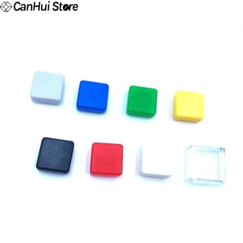 50pcs 10x10 Key Caps Square Inner Diameter 3.6*3.9 Button Cap Adaptable 12*12 Square Head Touch Switch 12x12x7.3mm Button Hat