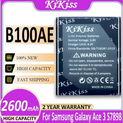 B100AE Battery For SAMSUNG Galaxy Ace 3 Ace 4 S7898 S7278 S7272 S7568i S7278 i679 S7270 S7262 i699i G313H G318h Battery 2600mAh