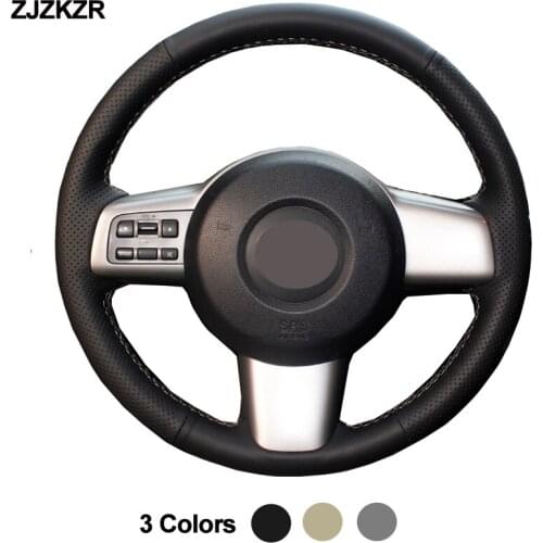 Auto Hand Sewing Steering-Wheel Cover Wrap Volant Funda Volante For Mazda 2 2008 2009 2010 2011 2012 2013 2014 Car Accessories
