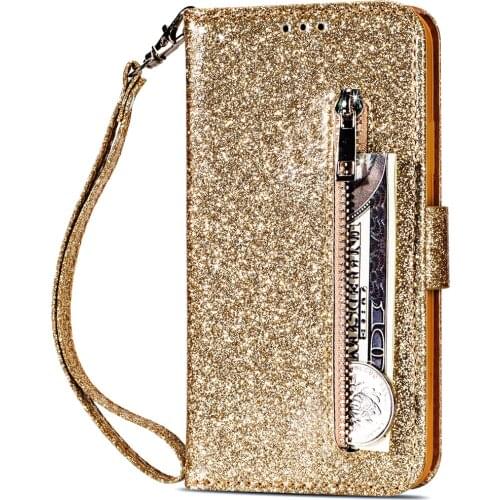 Suitable for Samsung Galaxy S10 S10E S10 5G S20 Ultra Card Wallet Phone Case S6 S7 Edge S8 S9 Plus Flip Zip Clip Leather Case