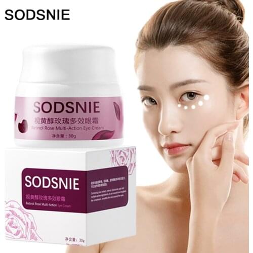 Eye Cream Repair Improve Anti-Aging Remove Eye Bags Dark Circles Puffiness Wrinkles Retinol Hyaluronic Acid Skin Care 30G