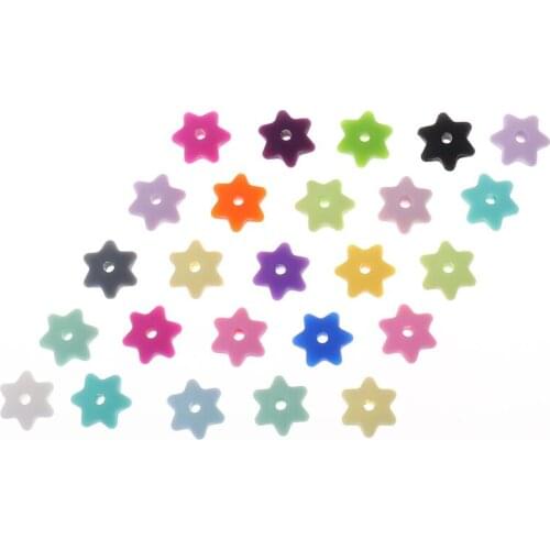 FKISBOX 50PCS SILICONE BEADS BABY TEETHER BEADS SILICONE BEAD TEETHER TOY BABY TEETHING BEADS ABALORIOS SILICONA