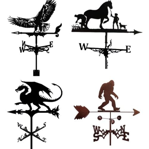 20Inch Weathervane with Animal Ornament, Garden Stake Weather Vane Professional Measuring Tool Garden Yard Easy to Assemble