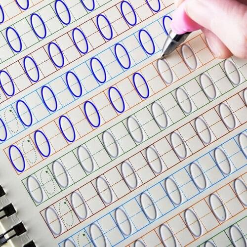 Reusable Children 3D Copybook For Calligraphy Numbers 0-10 Handwriting Books Learning Math Writing Practice Book Free shipping