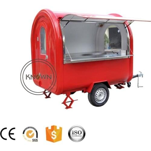 Hot sale the most fashion support customized 220 cm hot dog and pizza fast food cart mobile food trailer