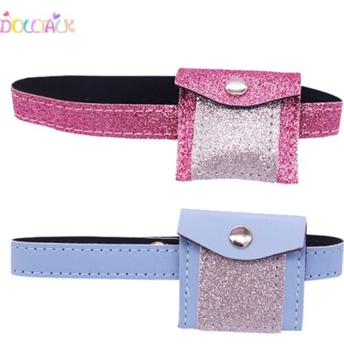 Doll Talk Fashion Dolls Bag New Design Shining Waist Pack For 18 Inch 43cm Dolls DIy GIrls Gift Clothes Accessories