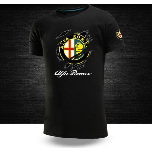 2021 Mens Creative Design Alfa Romeo Tops Casual Fashion Short Sleeves 100%Cotton Tshirts Unisex Round neck Hip Hop Sport Tee