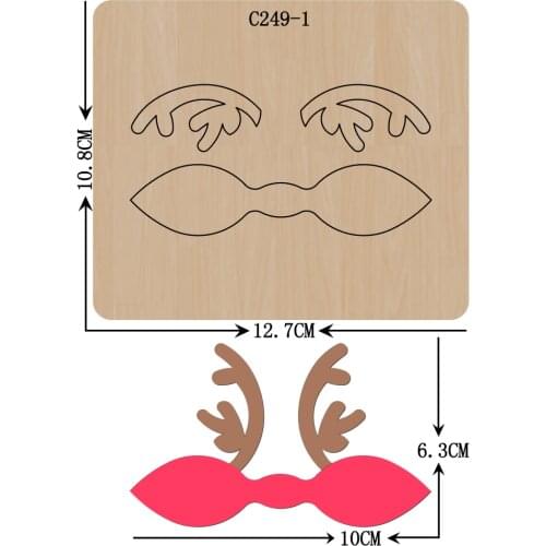 New Bow deer Wooden die Scrapbooking C-249-1 Cutting Dies