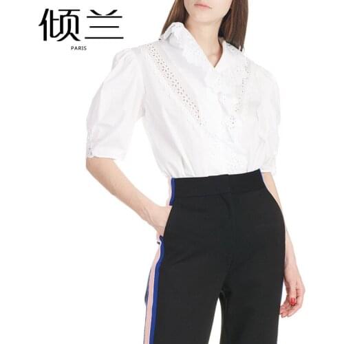 Patads French womens s s spring summer small fresh lace hollow top vitaa c11374e