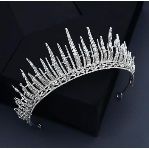 OKILY Fashion Rhinestone Headband Hairband Korean Accessories for Womens Queen Crown Tiaras and Headdresses Brides Jewelry
