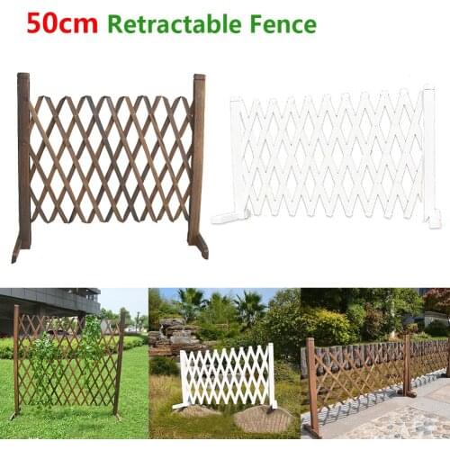 Expanding Fence Decorative Anti-corrosion Wooden Fence Plant Climb Trellis Pet Safety Fence For Patio Garden Lawn Decoration