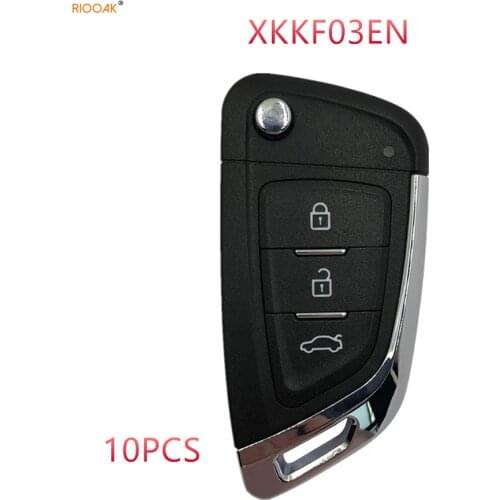 RIOOAK New 10pcs/lot Xhorse Universal XKKF03EN wire Remote Key Fob Knife Style for VVDI Key MINI Tool vvdi2 free shipping
