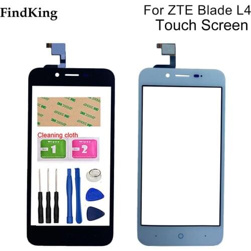 Touch Screen For ZTE Blade L4 Digitizer Panel Sensor Touch Glass For ZTE Blade L4 A460 Front Glass Tools Adhesive